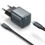 Vention Cargador de Pared GaN 20W con USB-C y Cable Lightning TZ-FEVH0-EU Gris antracita